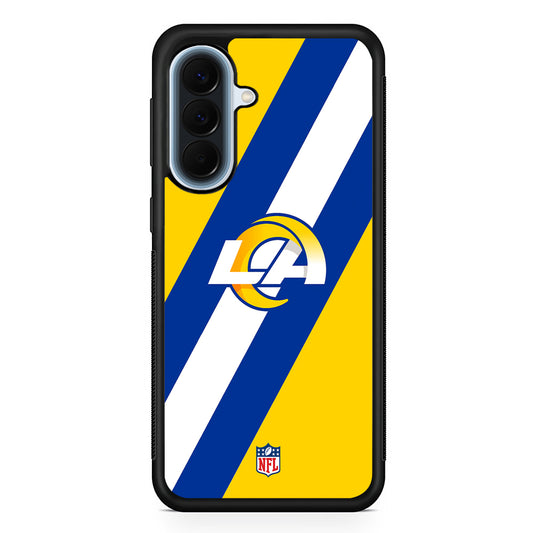 NFL Los Angeles Rams Stripe Samsung Galaxy A57 Case | Slim Samsung Galaxy A57 Protective Case