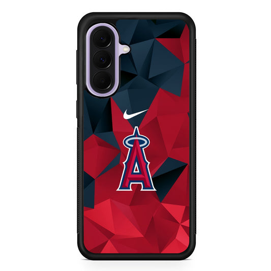MLB Los Angeles Angels Polygonal Nike Samsung Galaxy A37 Case | Samsung Galaxy A37 Rubber Protective Case