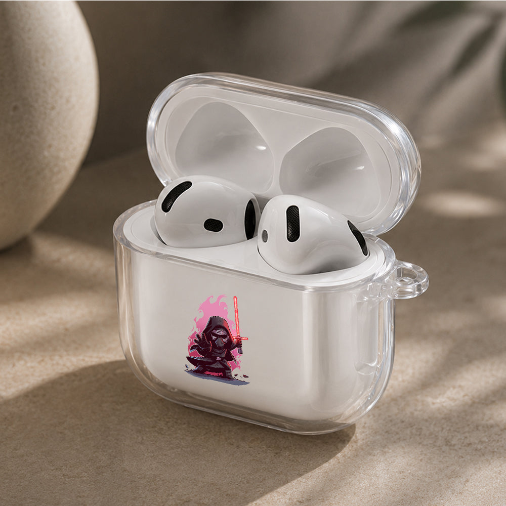 Kylo Ren Star Wars Chibi Protective Apple Airpods 4 Clear Case - Durable Clear Protection