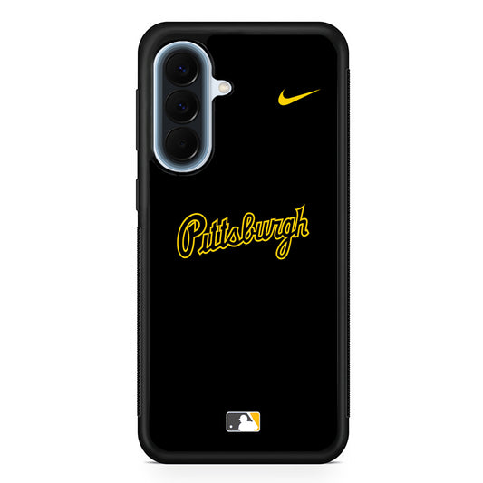 MLB Pittsburgh Pirates Black Nike Samsung Galaxy A57 Case | Slim Samsung Galaxy A57 Protective Case