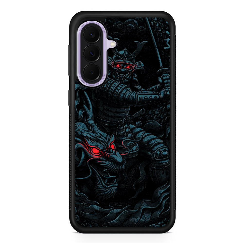 Samurai and Dragon Samsung Galaxy A37 Case | Samsung Galaxy A37 Rubber Protective Case