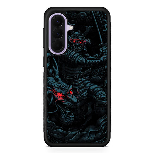 Samurai and Dragon Samsung Galaxy A37 Case | Samsung Galaxy A37 Rubber Protective Case