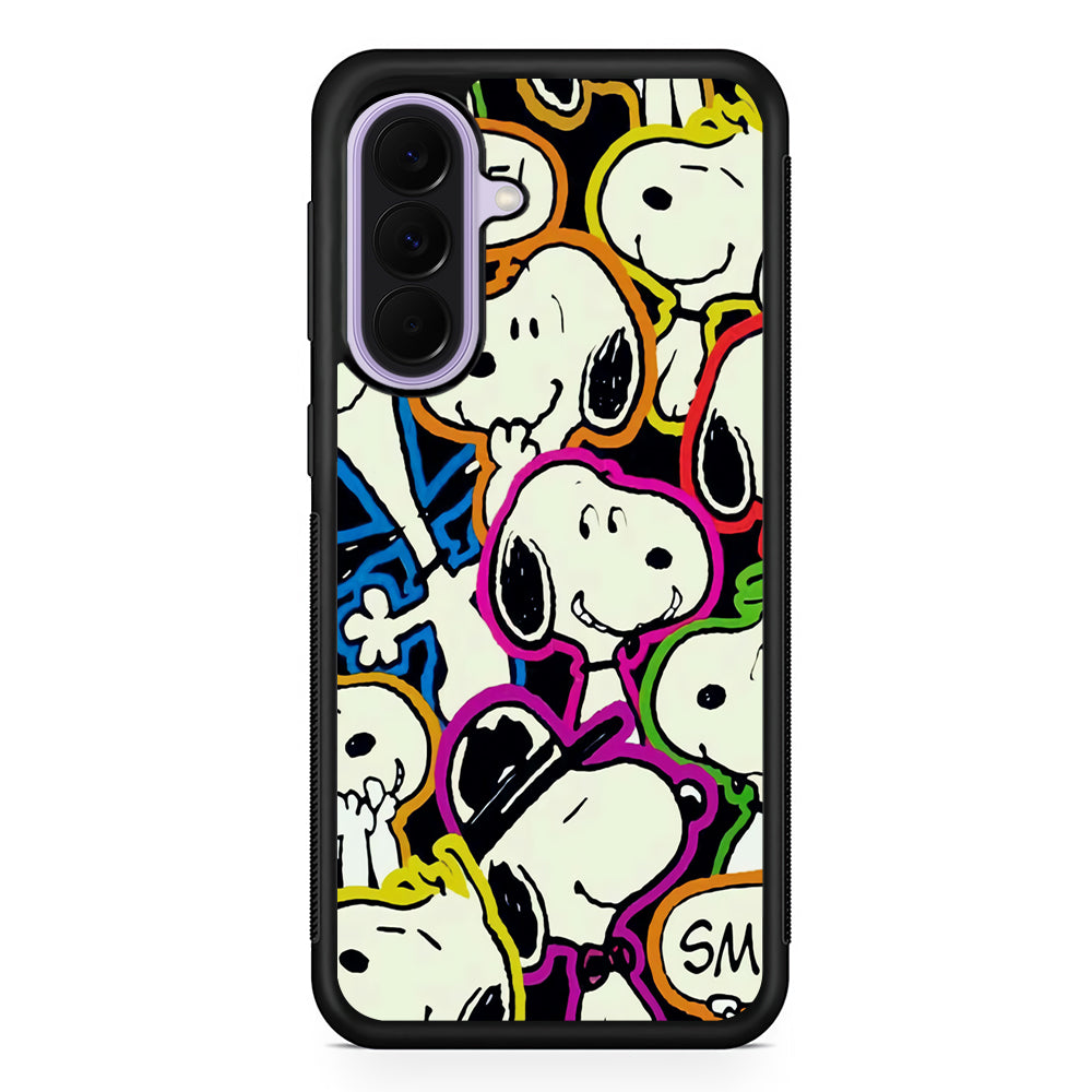 Snoopy Doodle Samsung Galaxy A37 Case | Samsung Galaxy A37 Rubber Protective Case