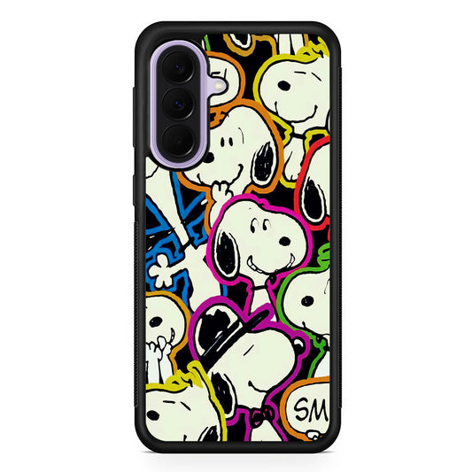 Snoopy Doodle Samsung Galaxy A37 Case | Samsung Galaxy A37 Rubber Protective Case