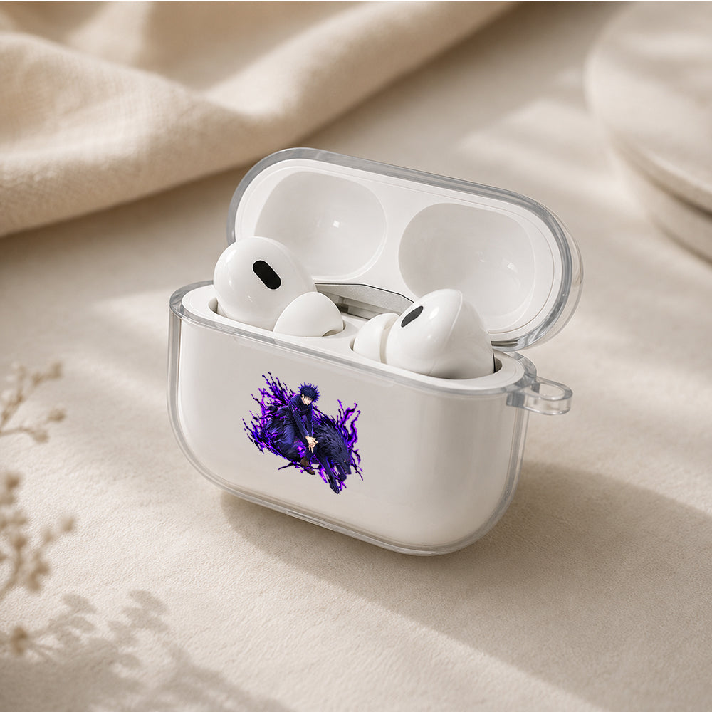 Jujutsu Kaisen Megumi Fushiguro Protective Apple AirPods Pro 3 Clear Case | Shockproof Cover
