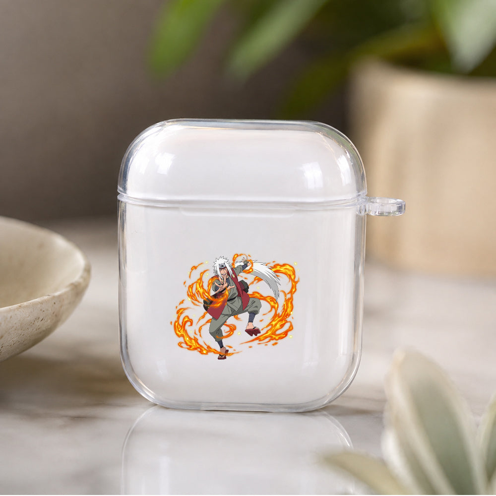 Jiraiya The Pervy Sage Protective Clear Case Cover For Apple Airpods | Soft Silicone AirPods 1 / 2 Case | Protective Cover