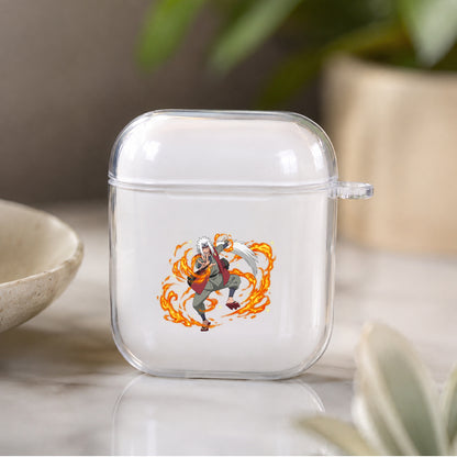 Jiraiya The Pervy Sage Protective Clear Case Cover For Apple Airpods | Soft Silicone AirPods 1 / 2 Case | Protective Cover