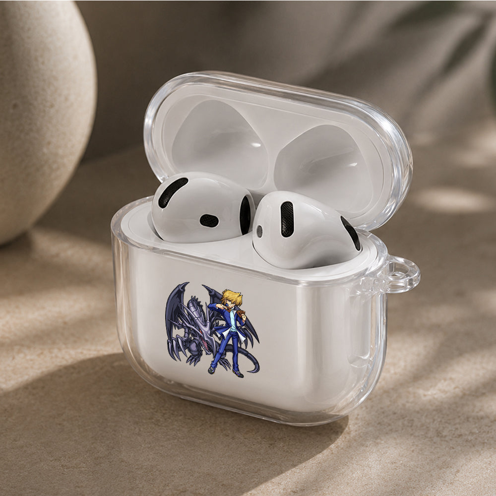 Yu-Gi-Oh Joey and His Dragon Protective Apple Airpods 4 Clear Case - Durable Clear Protection