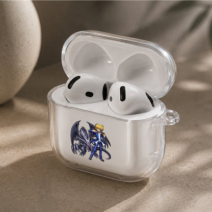Yu-Gi-Oh Joey and His Dragon Protective Apple Airpods 4 Clear Case - Durable Clear Protection