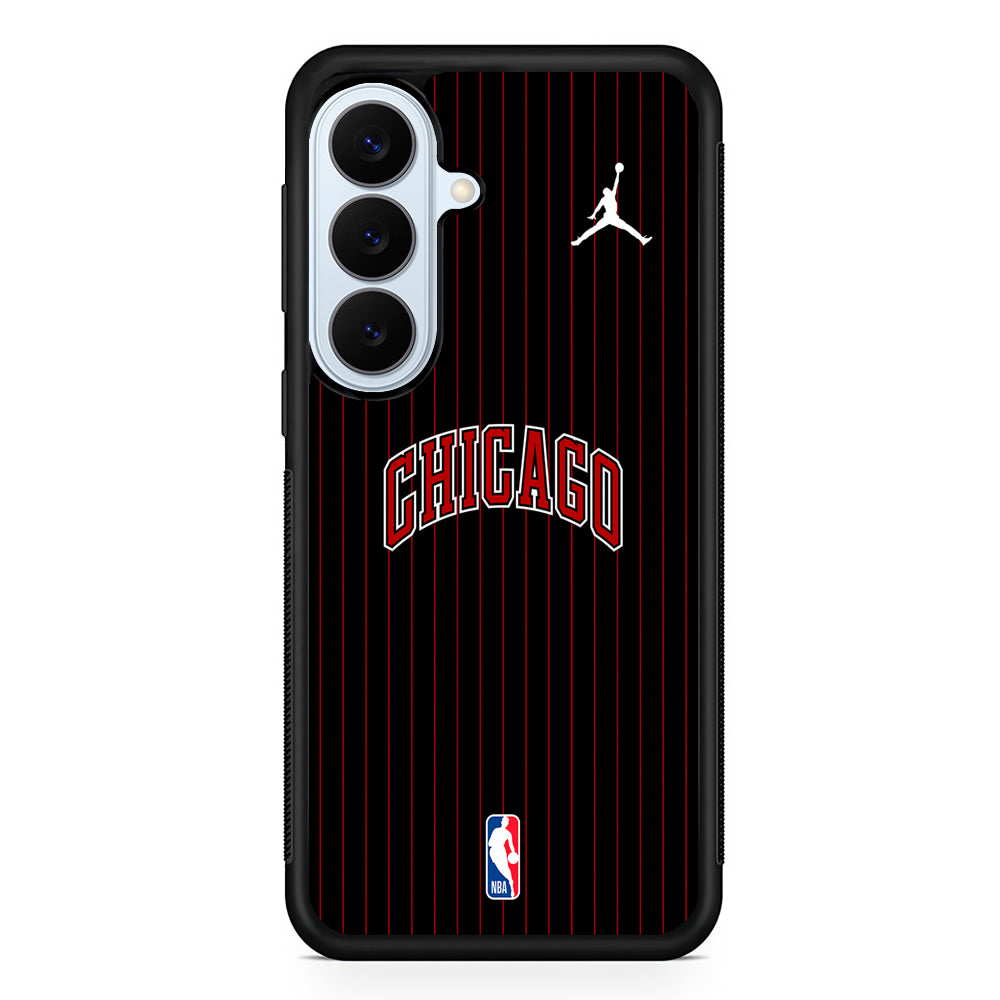 NBA Chicago Bulls Black Jordan Samsung Galaxy S26 Plus Case | Lightweight Protective Phone Cover