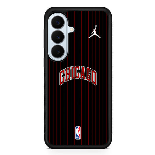 NBA Chicago Bulls Black Jordan Samsung Galaxy S26 Plus Case | Lightweight Protective Phone Cover