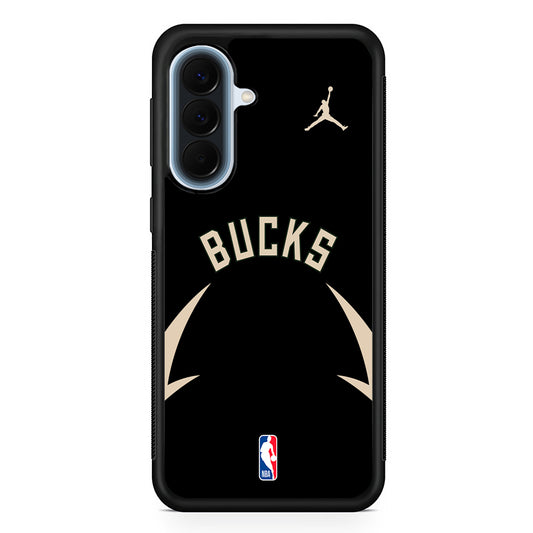 NBA Milwaukee Bucks Black Jordan Samsung Galaxy A57 Case | Slim Samsung Galaxy A57 Protective Case