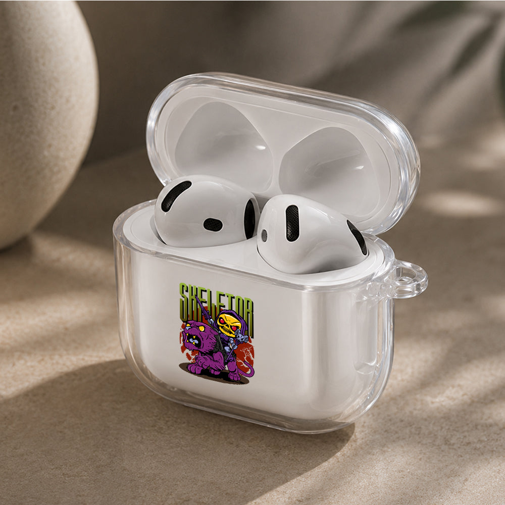 Skeletor and Mighty Panthor Protective Apple Airpods 4 Clear Case - Durable Clear Protection
