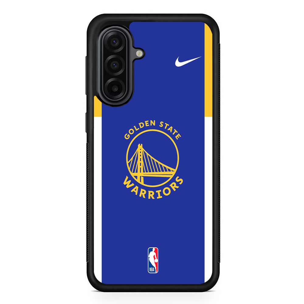 NBA Golden State Warriors Blue Nike Samsung Galaxy A17 Case | Durable Rubber Samsung Galaxy A17 Phone Case