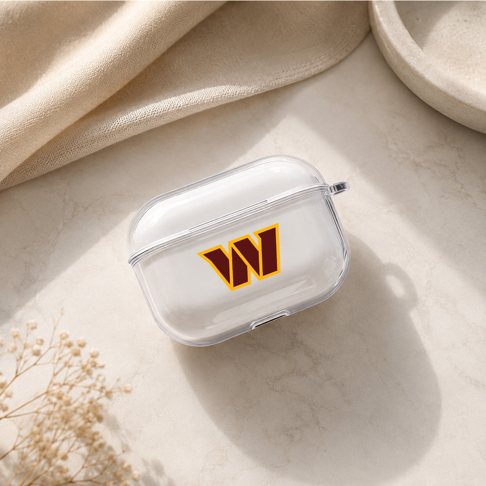 NFL Washington Commanders Symbol Protective Apple AirPods Pro 3 Clear Case | Shockproof Cover
