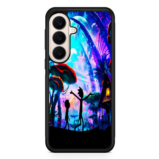 Rick and Morty Mushroom Forest Samsung Galaxy S26 Case | Durable Protective Rubber Cover