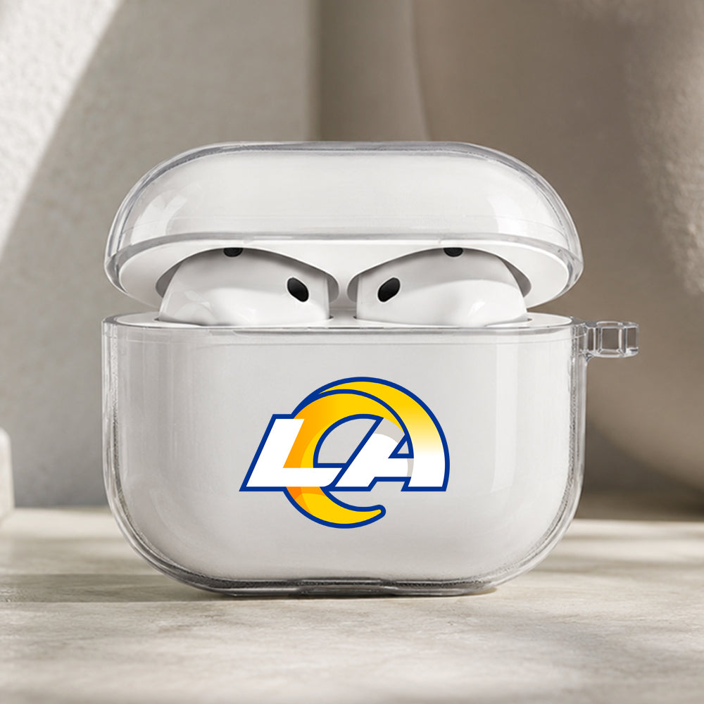 NFL Los Angeles Rams Symbol Protective Apple AirPods Pro 3 Clear Case | Shockproof Cover