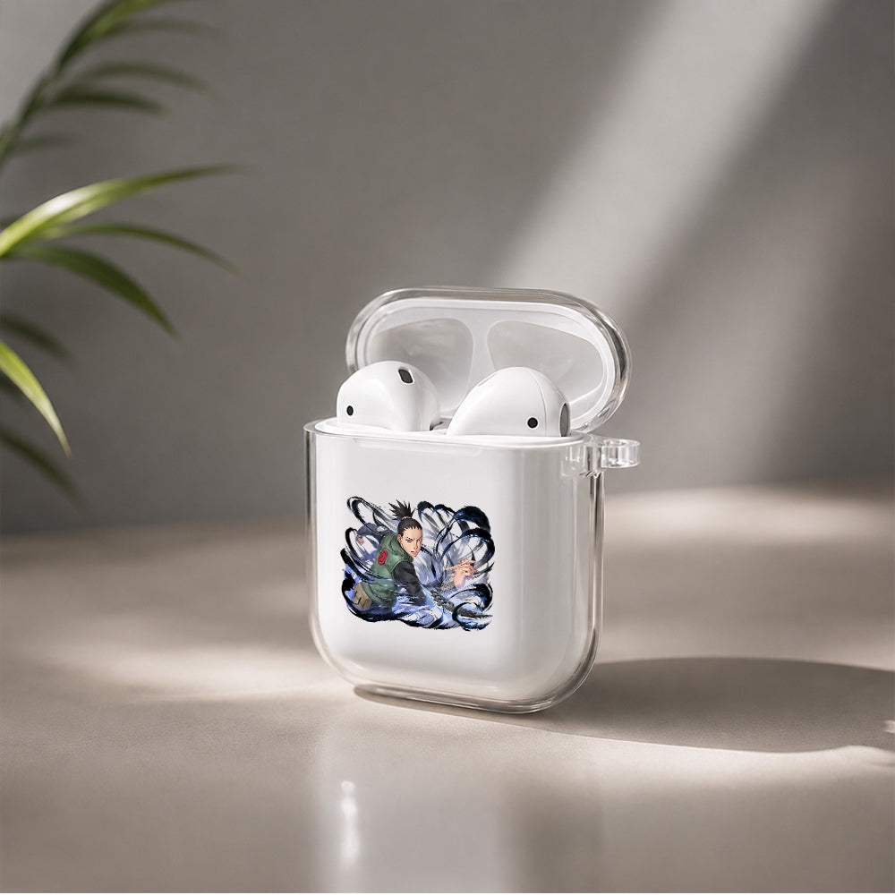 Shikamaru Shadow Jutsu Protective Clear Case Cover For Apple Airpods | Soft Silicone AirPods 1 / 2 Case | Protective Cover