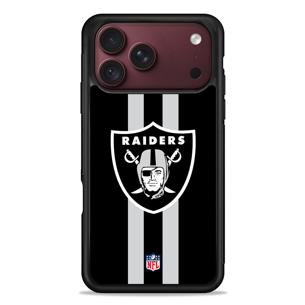 NFL Las Vegas Raiders Black iPhone 18 Pro Max Case – Slim Silicone Protective Cover