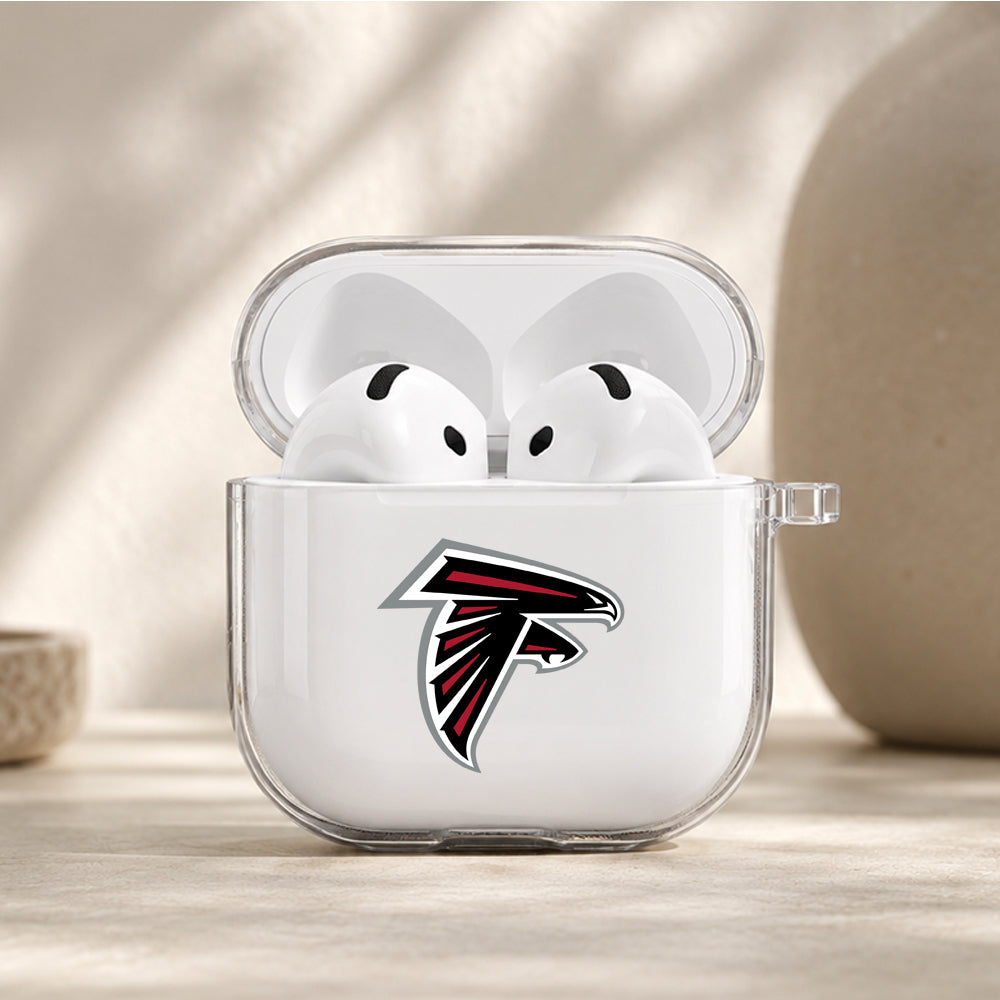 NFL Atlanta Falcons Logo Protective Apple Airpods 4 Clear Case - Durable Clear Protection