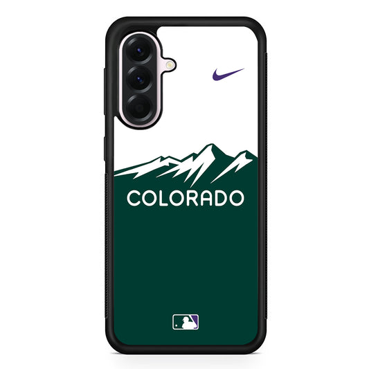 MLB Colorado Rockies Green Nike Samsung Galaxy A56 Case | Samsung Galaxy A56 Protective Rubber Case