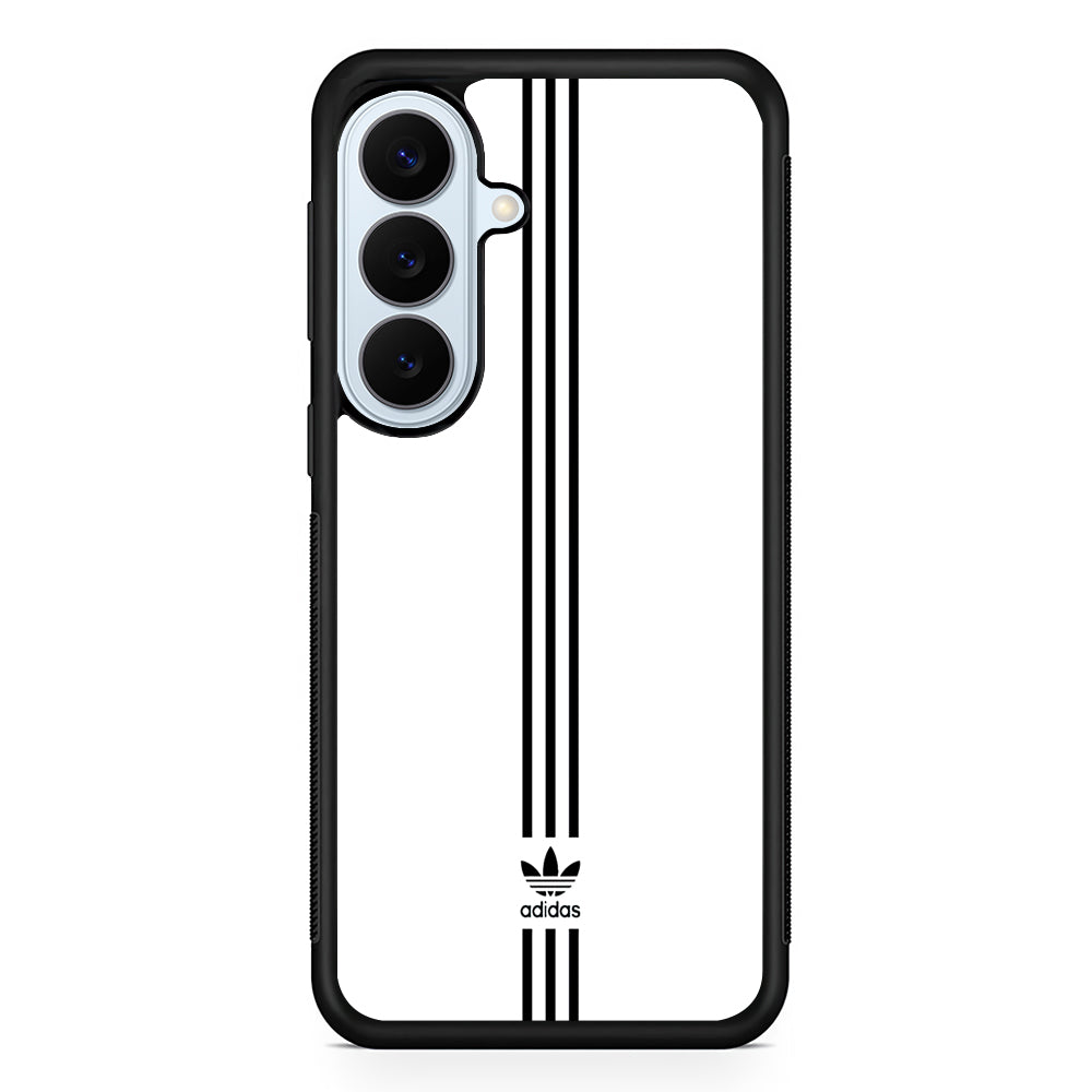 Adidas White Three Lines Samsung Galaxy S26 Plus Case | Lightweight Protective Phone Cover