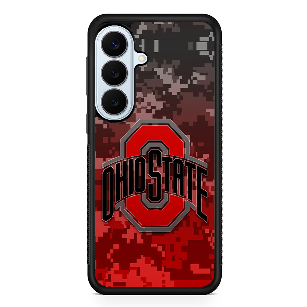 Ohio State Pixel Art Samsung Galaxy S26 Plus Case | Slim Protective Rubber Cover