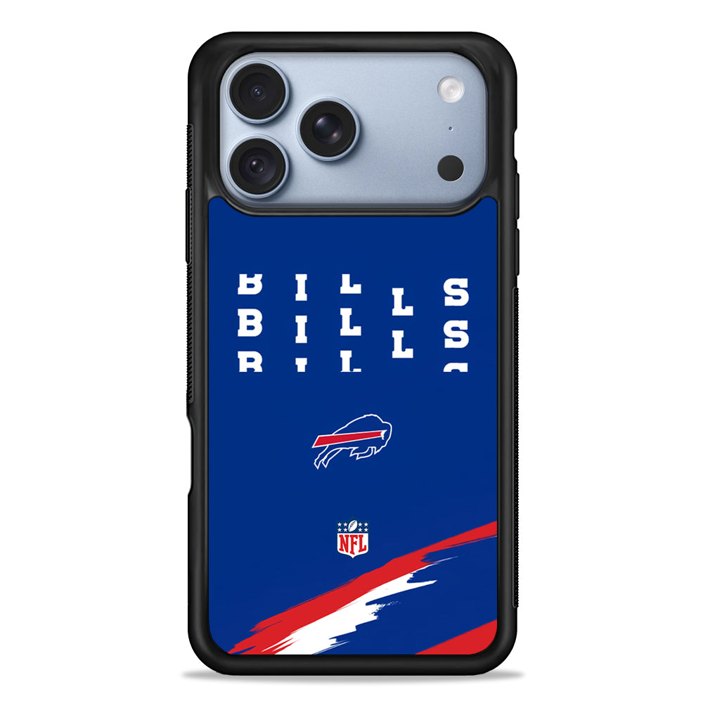 NFL Buffalo Bills Blue iPhone 18 Pro Case - iPhone 18 Pro Silicone Case