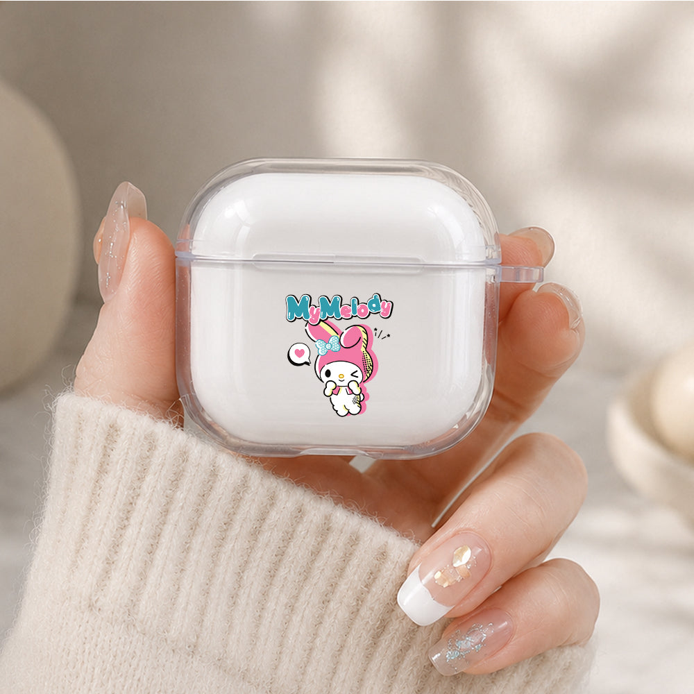 My Melody Sweet Pink Protective Apple Airpods 4 Clear Case - Durable Clear Protection