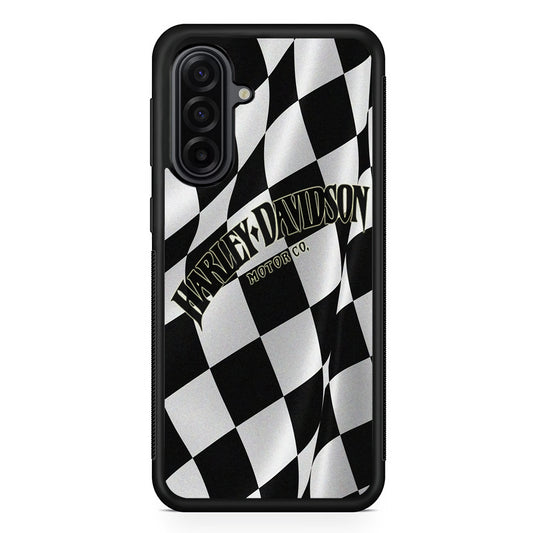 Harley Davidson Black White Flag Samsung Galaxy A17 Case | Durable Rubber Samsung Galaxy A17 Phone Case