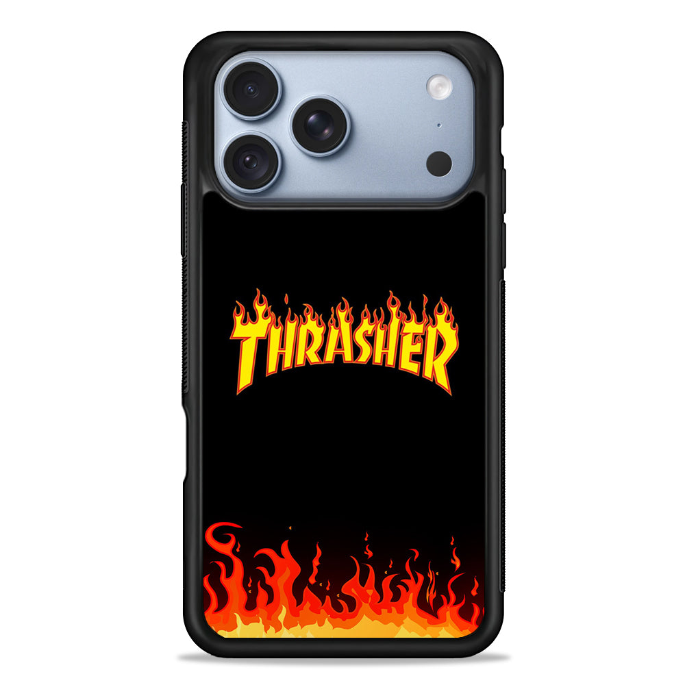 Thrasher in Fire iPhone 18 Pro Case - iPhone 18 Pro Silicone Case