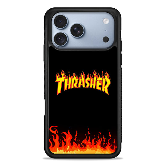 Thrasher in Fire iPhone 18 Pro Case - iPhone 18 Pro Silicone Case