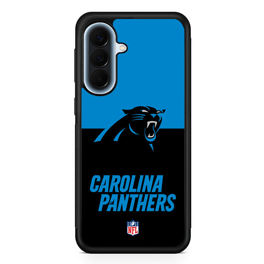 NFL Carolina Panthers Black Blue Samsung Galaxy A57 Case | Slim Samsung Galaxy A57 Protective Case