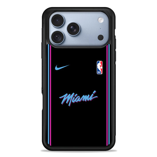 NBA Miami Heat Black Nike iPhone 18 Pro Case - iPhone 18 Pro Silicone Case