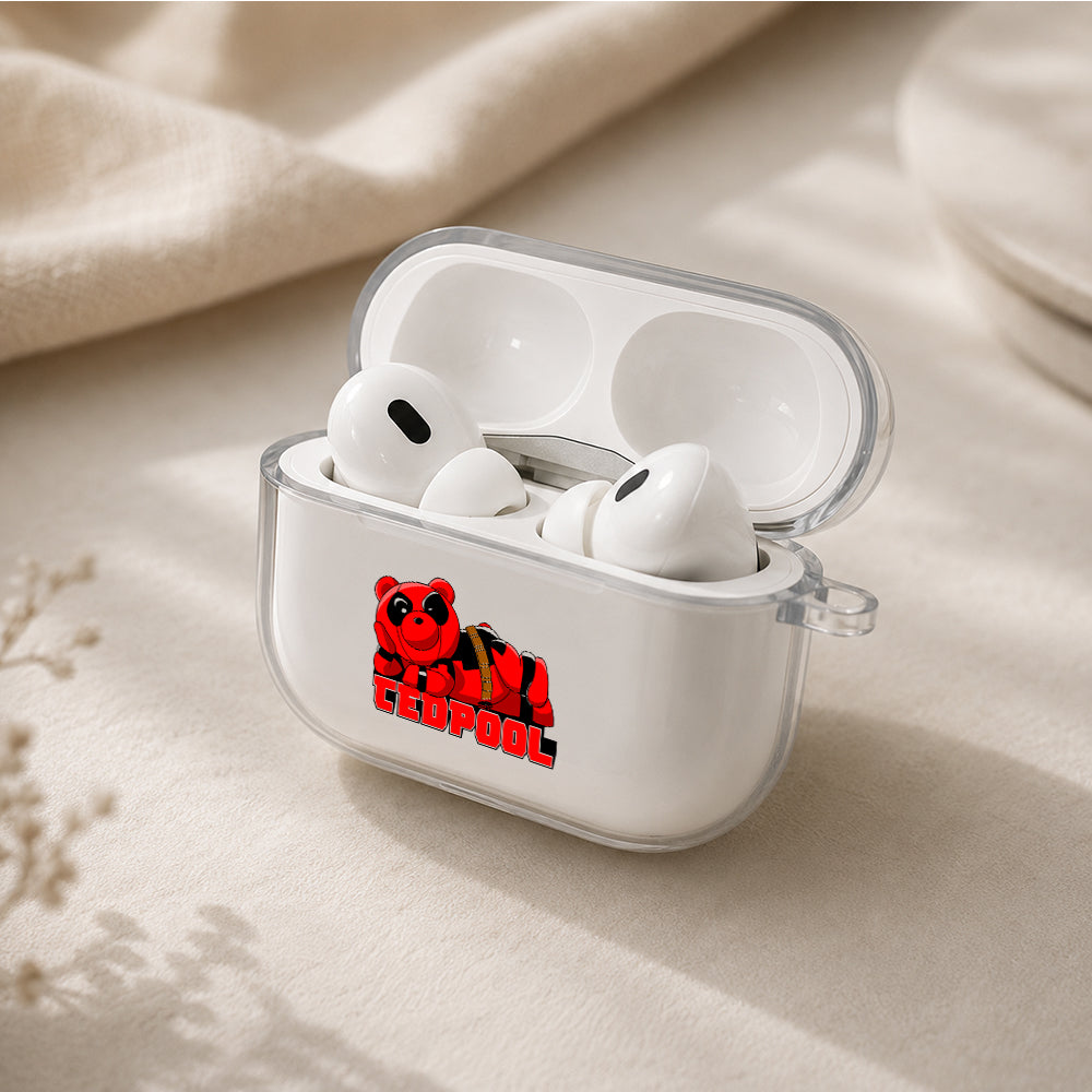 Ted X Deadpool Tedpool Protective Apple AirPods Pro 3 Clear Case | Shockproof Cover