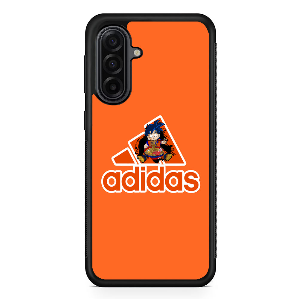 Adidas Son Goku Eats Ramen Samsung Galaxy A17 Case | Durable Rubber Samsung Galaxy A17 Phone Case