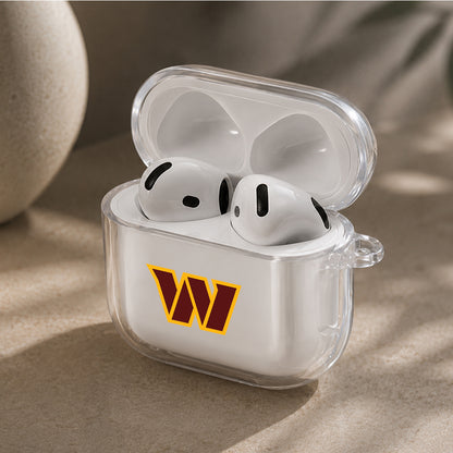 NFL Washington Commanders Logo Protective Apple Airpods 4 Clear Case - Durable Clear Protection