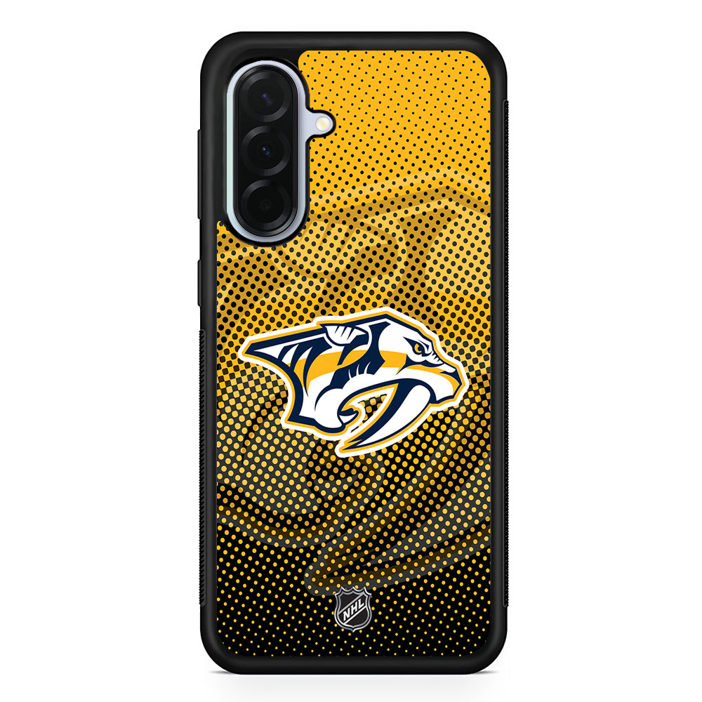 NHL Nashville Predators Dots Pattern Samsung Galaxy A36 Case | Durable Samsung Galaxy A36 Protective Case