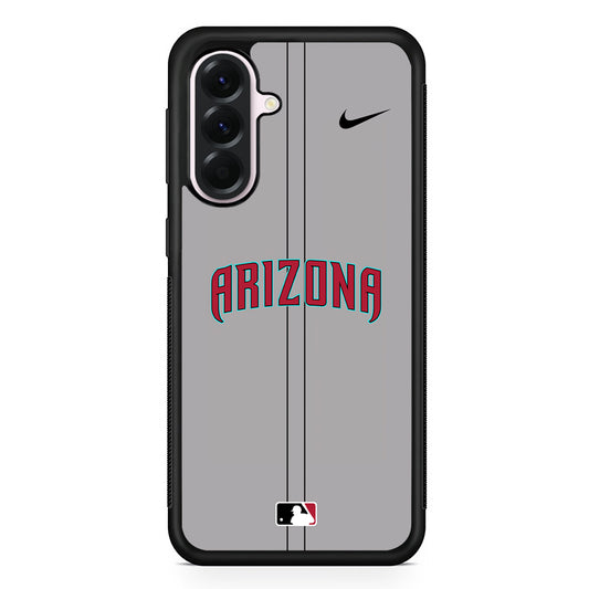 MLB Arizona Diamondbacks Gray Nike Samsung Galaxy A56 Case | Samsung Galaxy A56 Protective Rubber Case