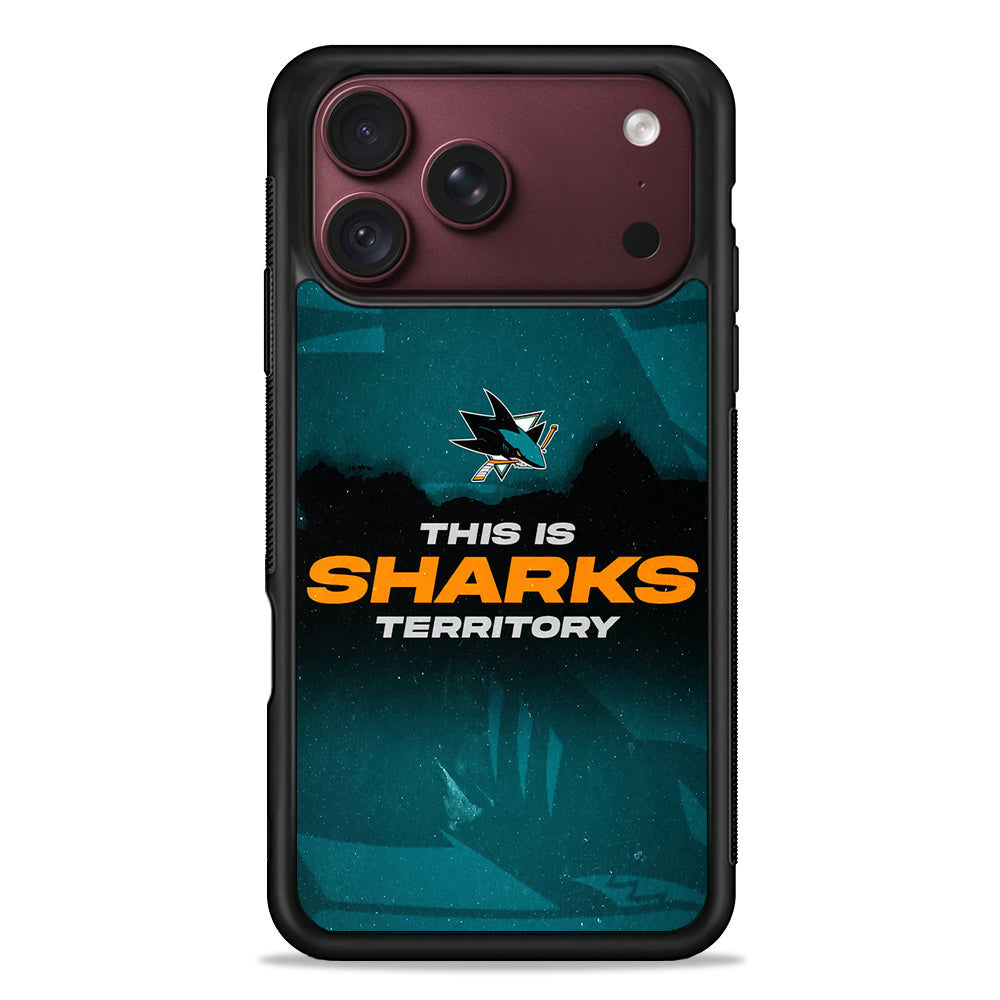 NHL San Jose Sharks Territory iPhone 18 Pro Max Case – Slim Silicone Protective Cover