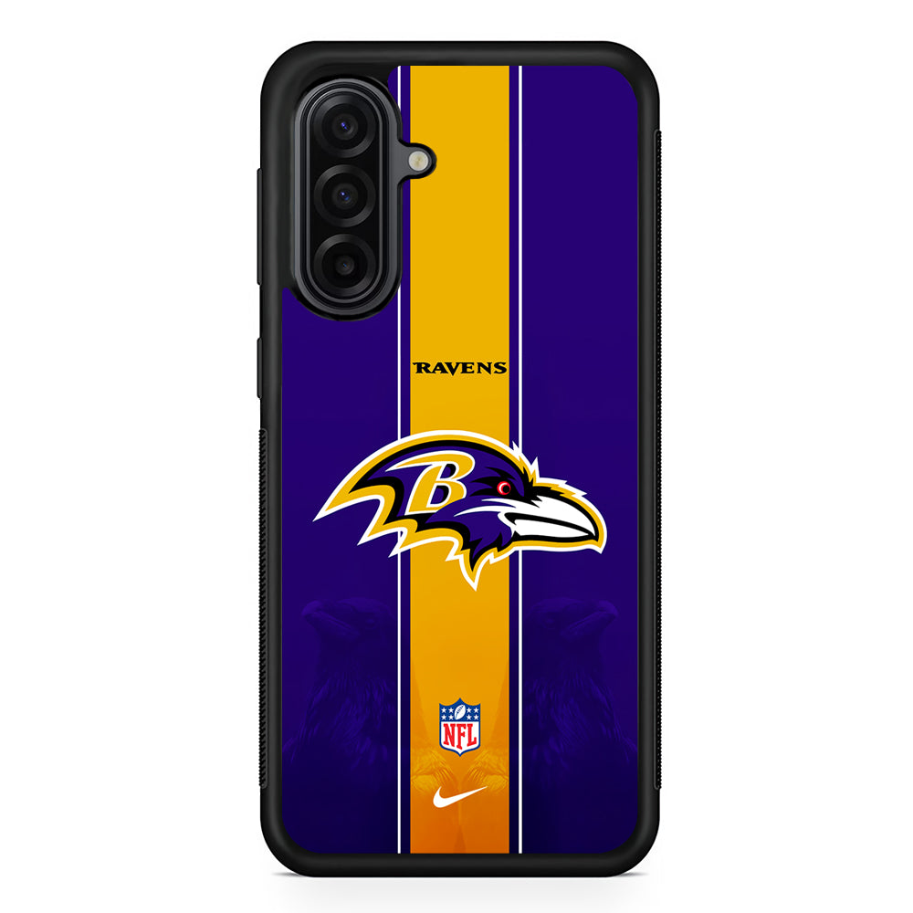 NFL Baltimore Ravens Navy Nike Samsung Galaxy A17 Case | Durable Rubber Samsung Galaxy A17 Phone Case