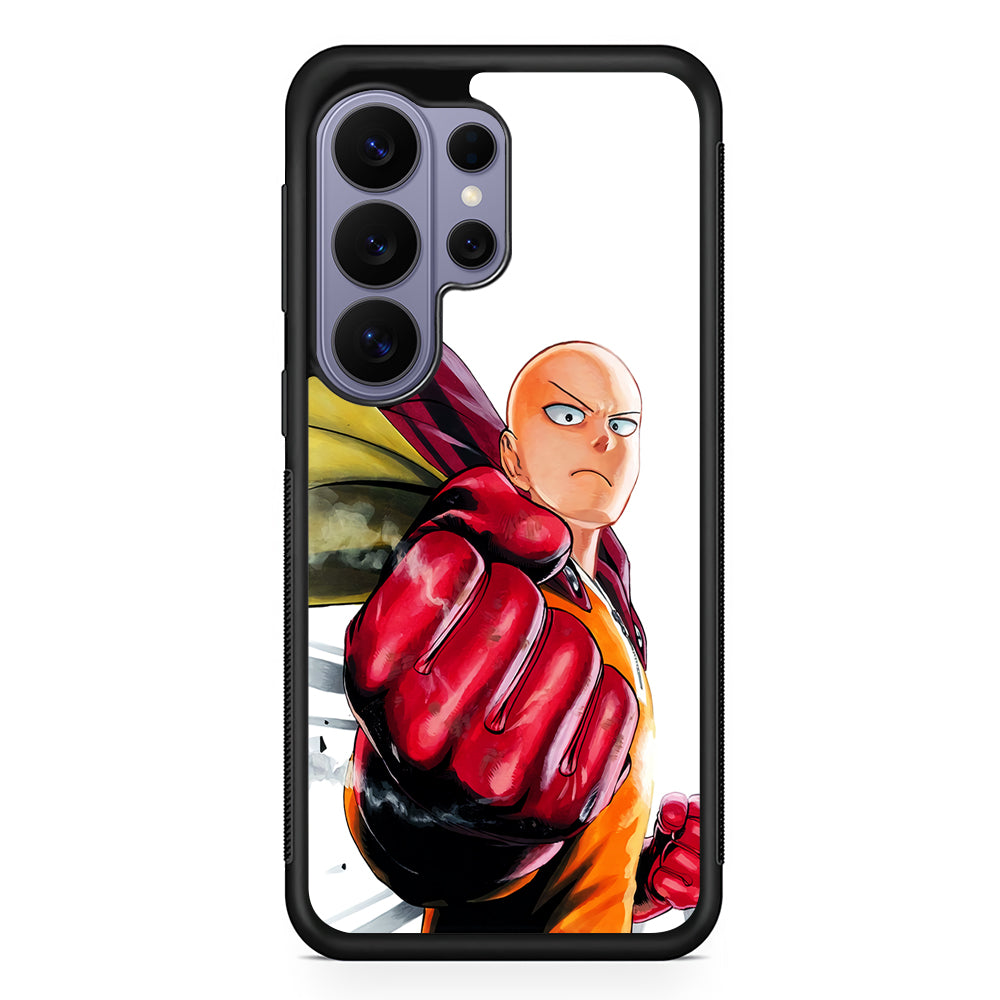 OPM Saitama Strong Punch Samsung Galaxy S26 Ultra Case | Protective Rubber Cover