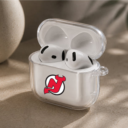 NHL New Jersey Devils Logo Protective Apple Airpods 4 Clear Case - Durable Clear Protection