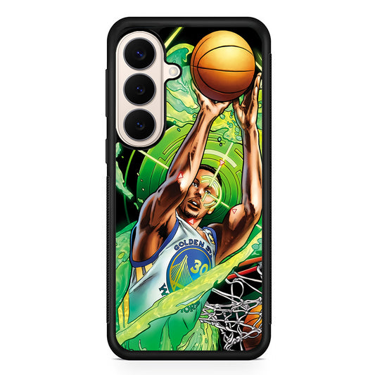 Stephen Curry Jump Art Samsung Galaxy S26 Case | Durable Protective Rubber Cover