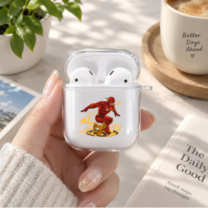 Flash Comic Protective Clear Case Cover For Apple Airpods | Soft Silicone AirPods 1 / 2 Case | Protective Cover