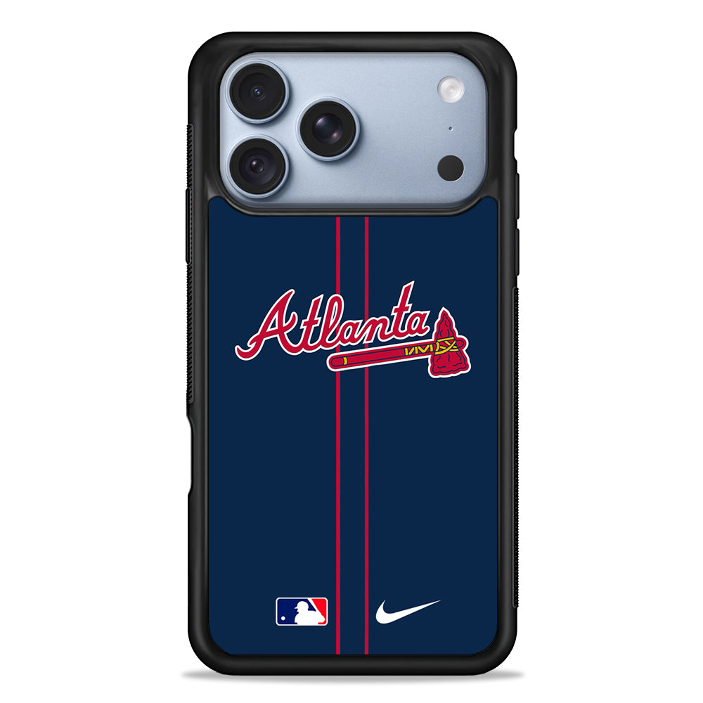 MLB Atlanta Braves Navy Nike iPhone 18 Pro Case - iPhone 18 Pro Silicone Case