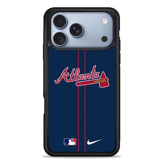 MLB Atlanta Braves Navy Nike iPhone 18 Pro Case - iPhone 18 Pro Silicone Case