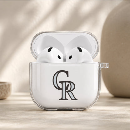MLB Colorado Rockies Logo Protective Apple Airpods 4 Clear Case - Durable Clear Protection