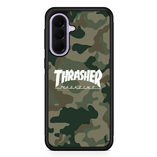 Thrasher Magazine Green Army Samsung Galaxy A37 Case | Samsung Galaxy A37 Rubber Protective Case