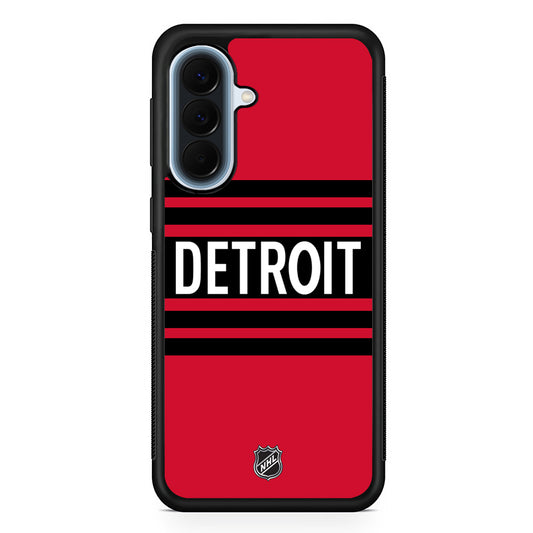 NHL Detroit Red Wings Red Black Samsung Galaxy A57 Case | Slim Samsung Galaxy A57 Protective Case